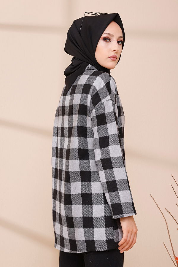 FERMUARLI CEKET Gri - 3453 GRİ