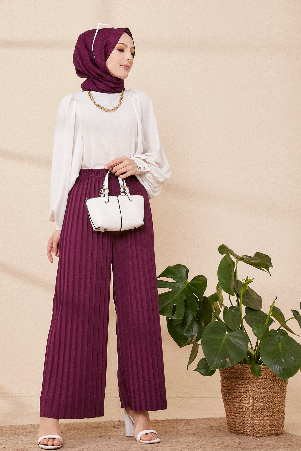 PILISELI PANTOLON Mürdüm - 8705
