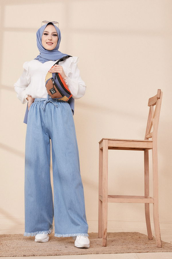 BOL PANTOLON Mavi - 8704 MAVİ