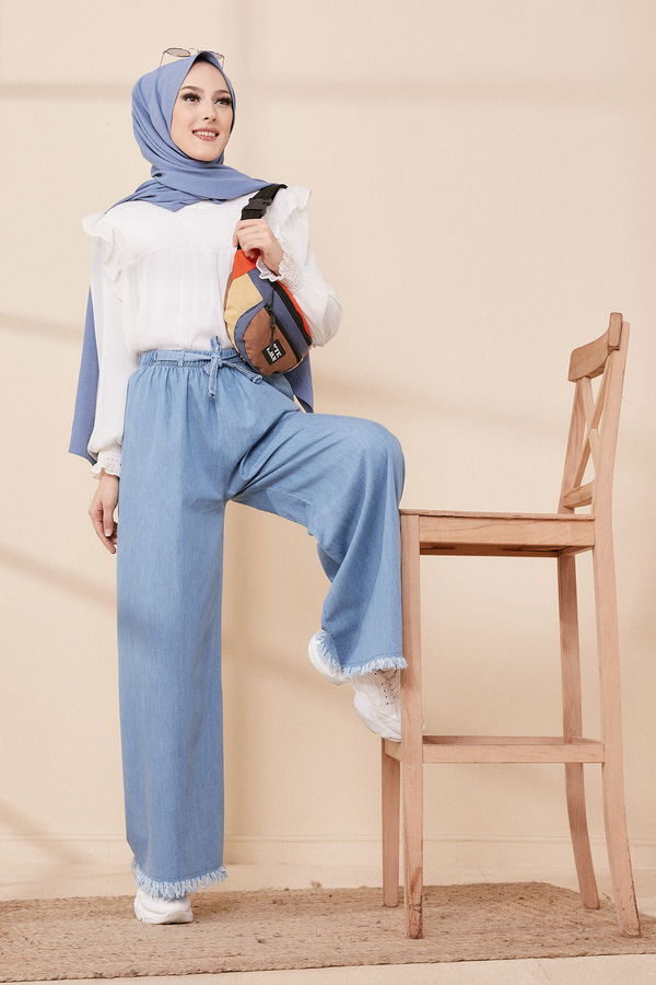 BOL PANTOLON Mavi - 8704 MAVİ
