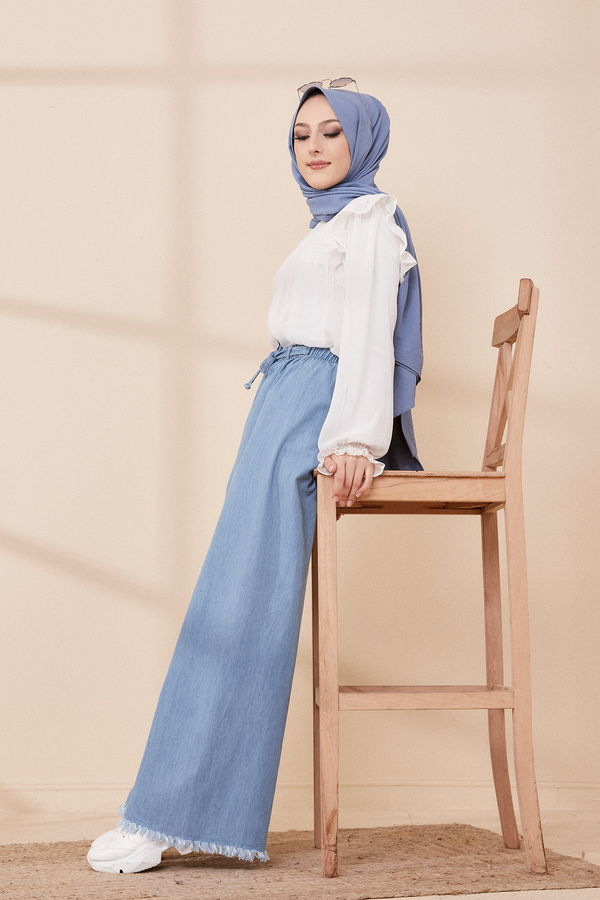 BOL PANTOLON Mavi - 8704 MAVİ