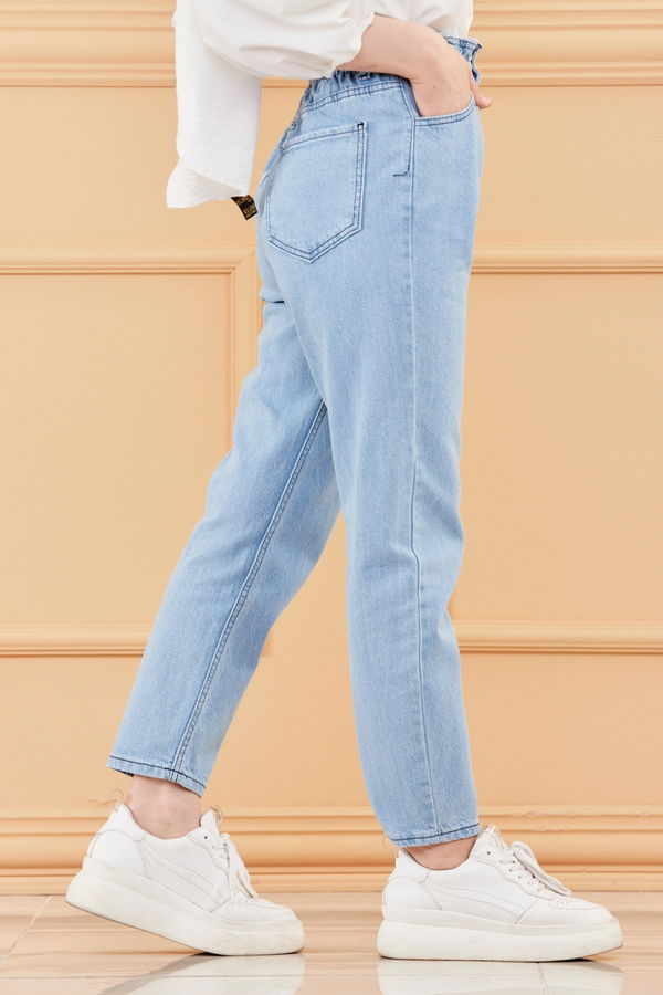 MOM PANTOLON Mavi - 8746 MAVİ