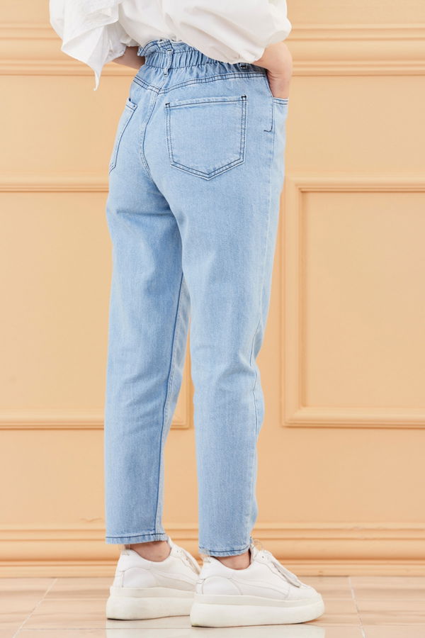 MOM PANTOLON Mavi - 8746 MAVİ