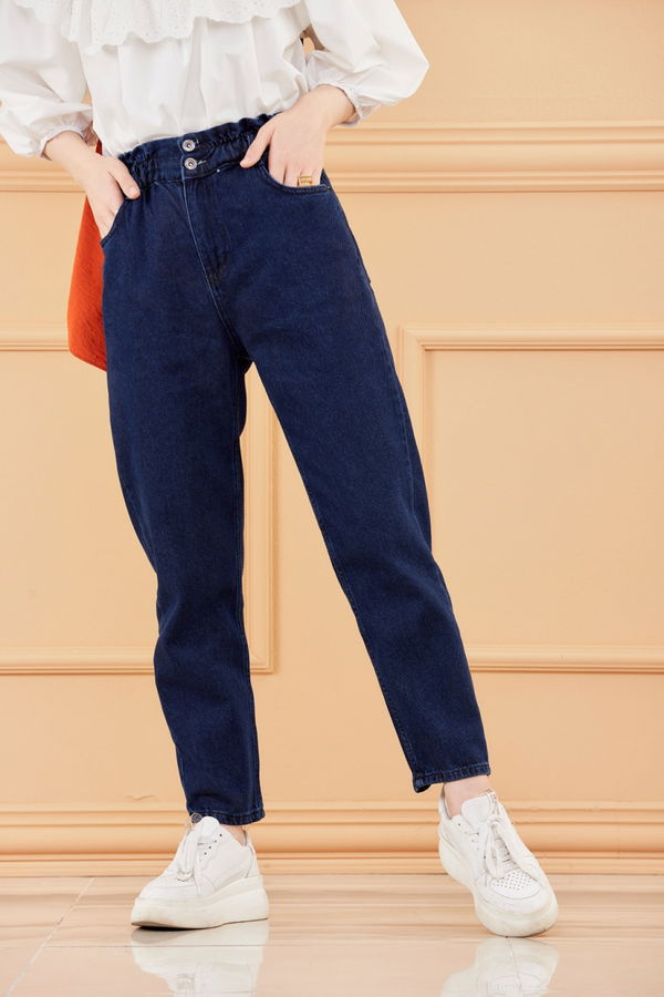 MOM PANTOLON Lacivert - 8746 LACİVERT