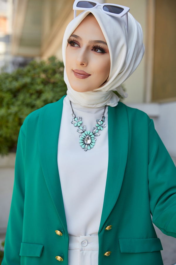Kadın Yeşil KOLYE - 20095 YEŞİL