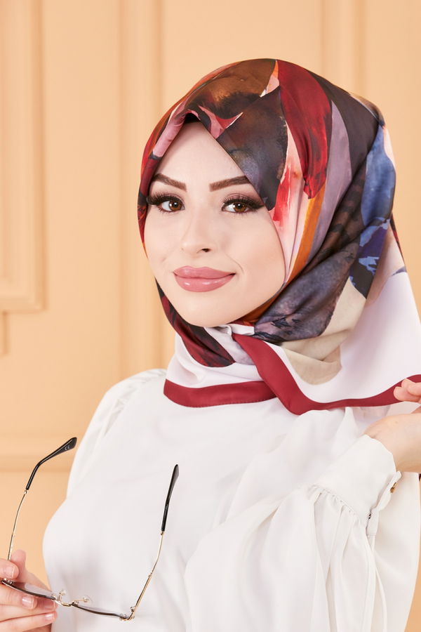 DESENLI BAS ORTU Kırmızı - 20215