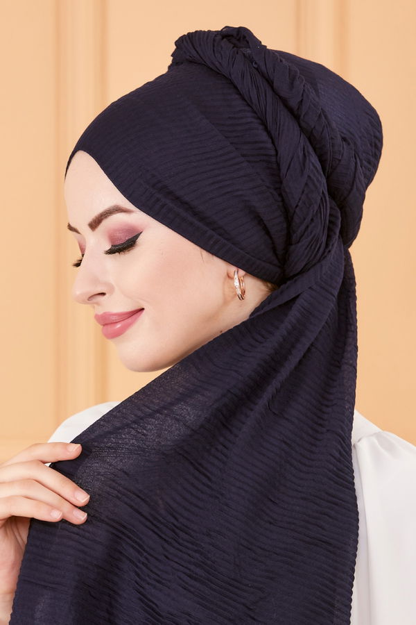 Pılıselı Dolama Sal Lacivert - 20124 LACİVERT