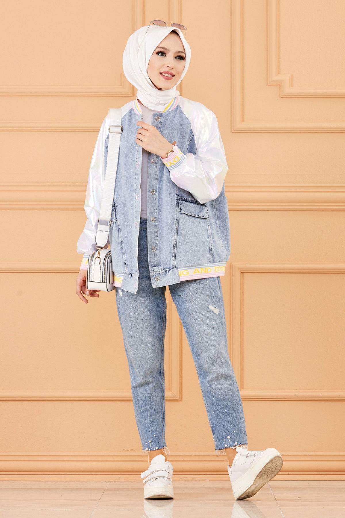 OVERSIZE CEKET Mavi - 20368