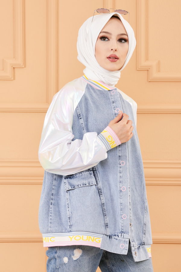 OVERSIZE CEKET Mavi - 20368