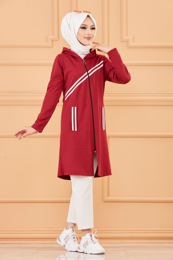 Şeritli Kap Bordo - 4121 BORDO