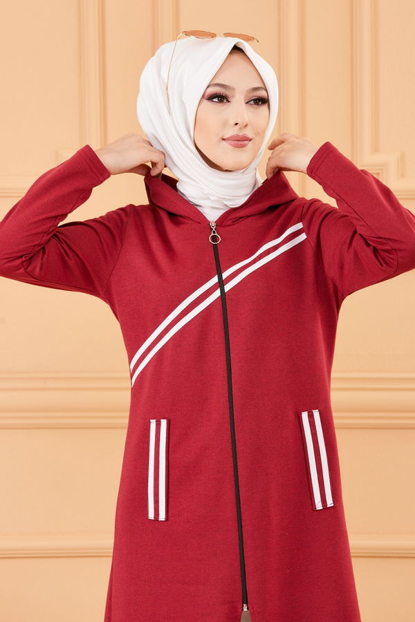 Şeritli Kap Bordo - 4121 BORDO