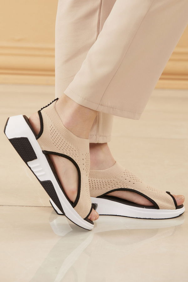 Kadın Bej SANDALET - 20535