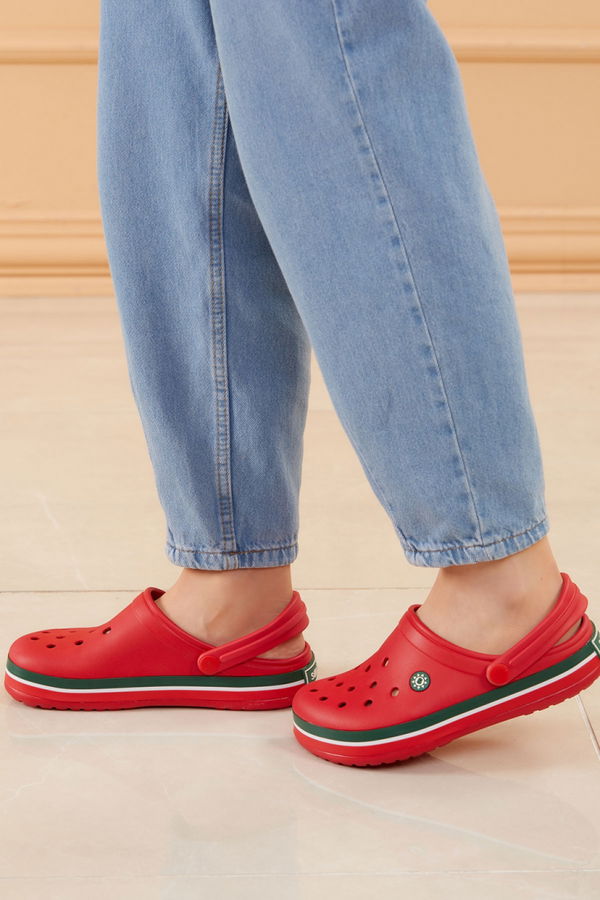 Kadın Kırmızı CROCS TERLIK - 20604 Kırmızı
