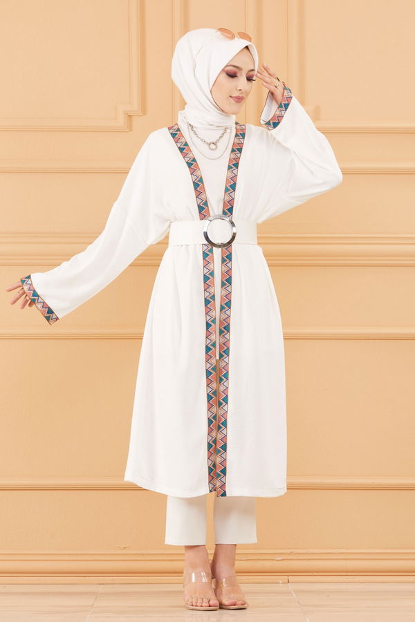 KIMONO CEKET Beyaz - 20619 BEYAZ