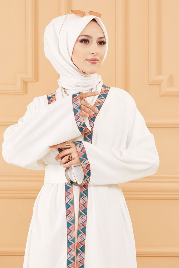 KIMONO CEKET Beyaz - 20619 BEYAZ