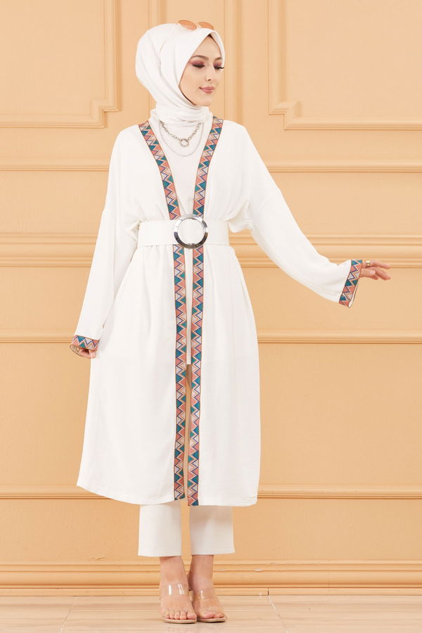 KIMONO CEKET Beyaz - 20619 BEYAZ