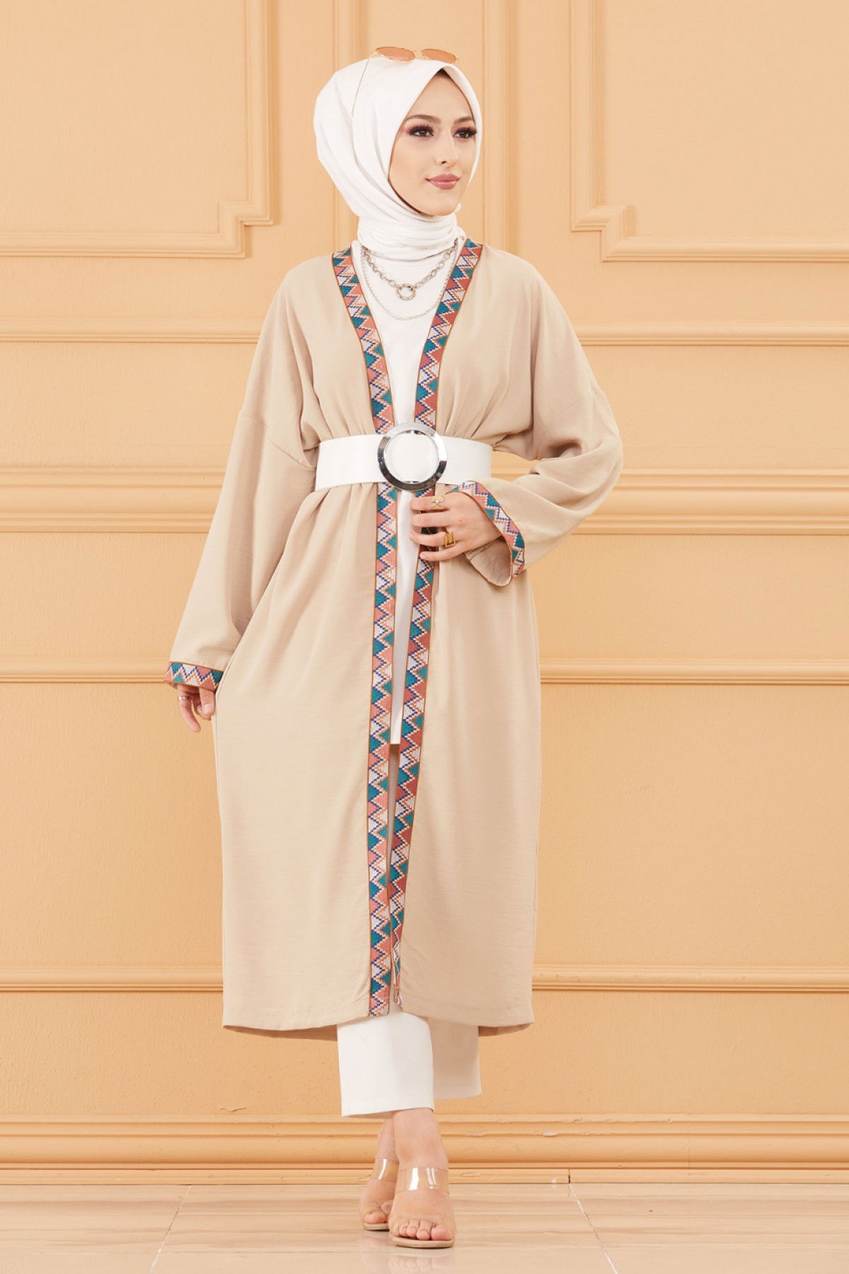 KIMONO CEKET Bej - 20619 BEJ