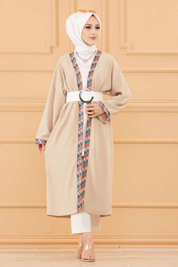 KIMONO CEKET Bej - 20619 BEJ