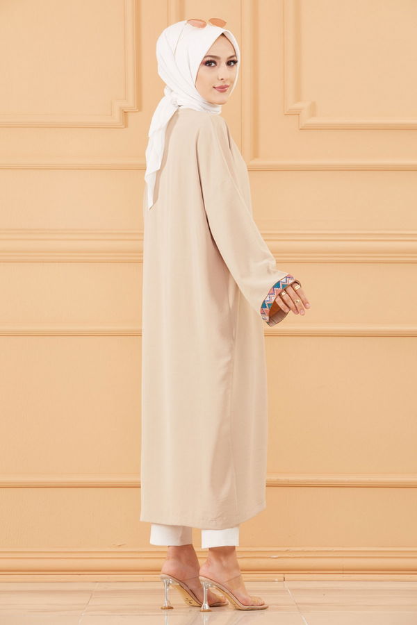 KIMONO CEKET Bej - 20619 BEJ