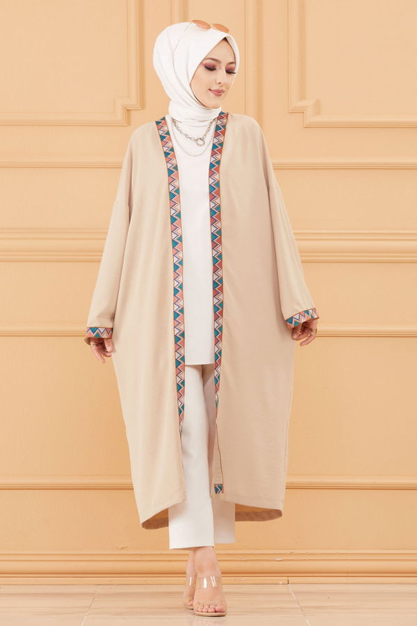 KIMONO CEKET Bej - 20619 BEJ