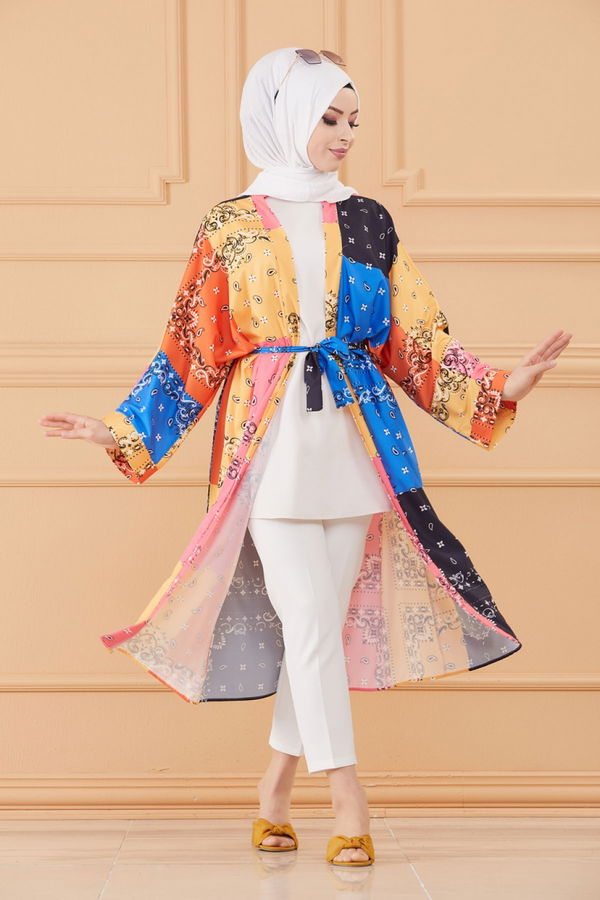 KIMONO CEKET çok Renkli - 20636 ÇOK RENKLİ