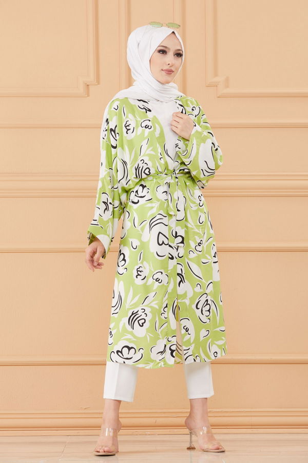 KIMONO CEKET Yeşil - 20638 YEŞİL