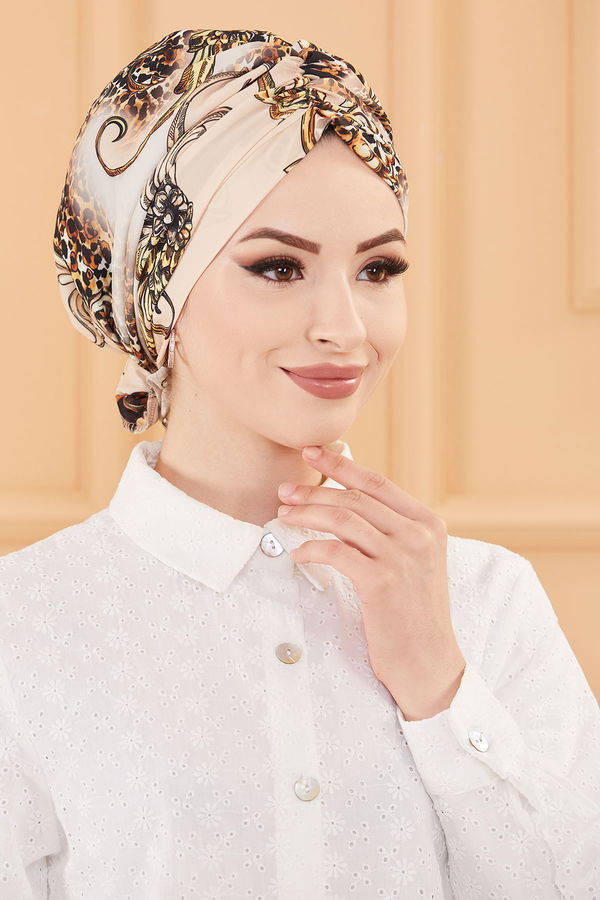 DESENLI ESARP Bej - 30023