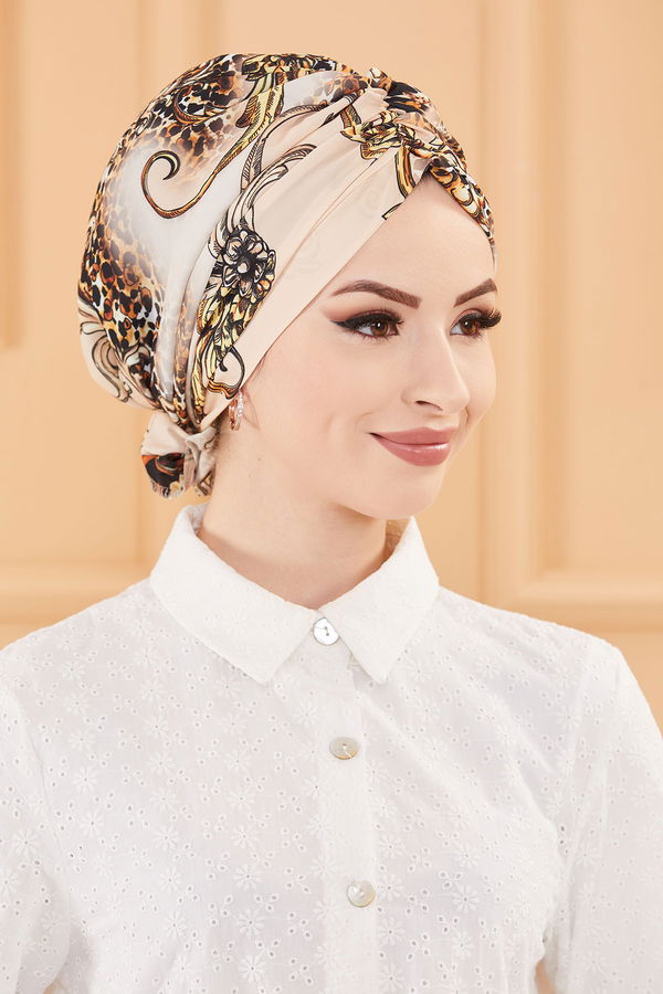 DESENLI ESARP Bej - 30023