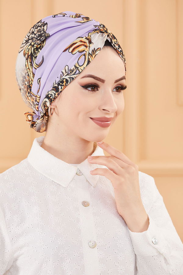 DESENLI ESARP Lila - 30023 LİLA