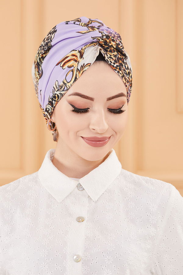 DESENLI ESARP Lila - 30023 LİLA