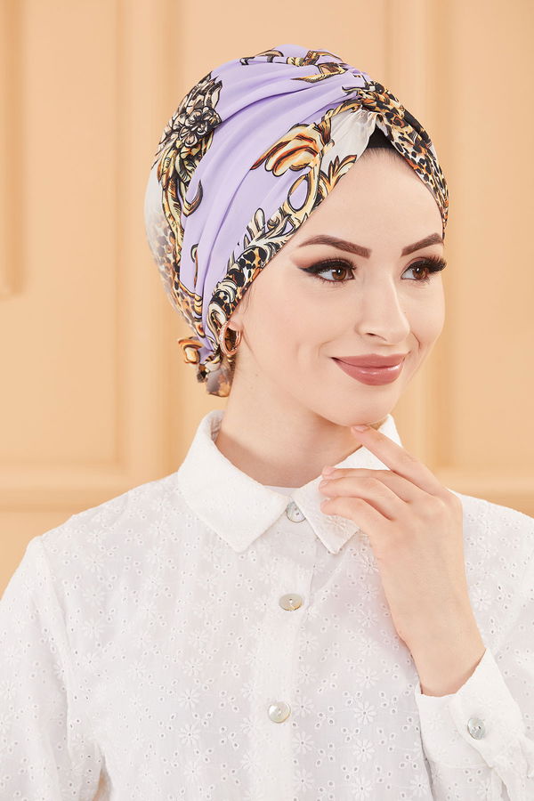 DESENLI ESARP Lila - 30023 LİLA