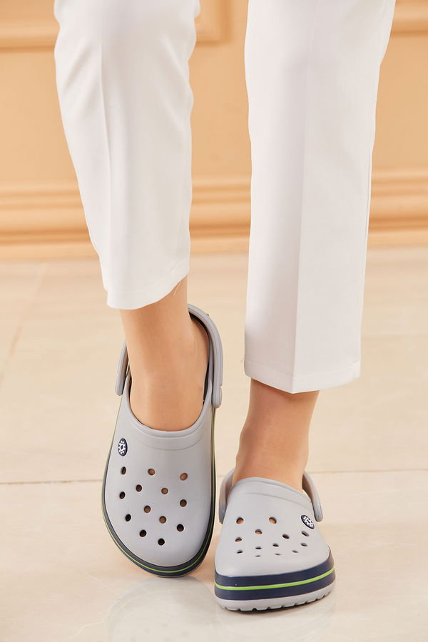 Kadın Gri CROCS TERLIK - 20604