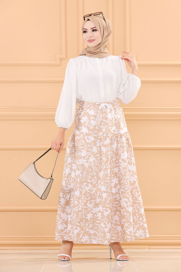 DESENLI ETEK Bej - 3736 BEJ