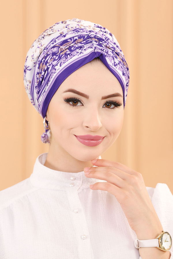 DESENLI ESARP Lila - 30040 LİLA