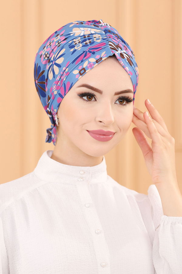 DESENLI ESARP Mavi - 30041