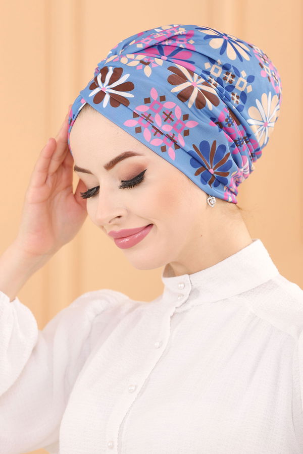 DESENLI BONE Mavi - 30042 MAVİ