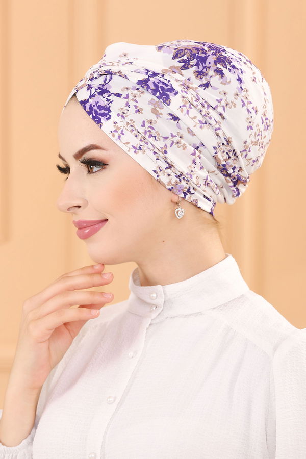 DESENLI BONE Lila - 30043 LİLA