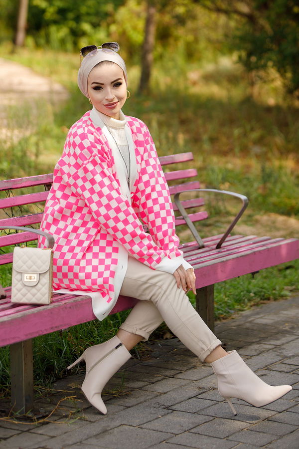 Dugmelı Hırka PEMBE - 20698 Pembe - 20698 PEMBE