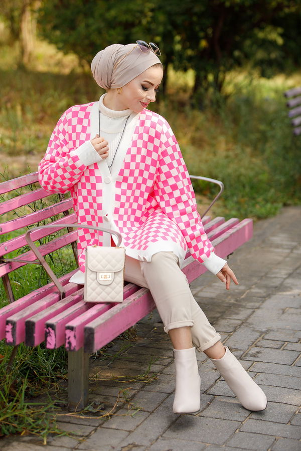 Dugmelı Hırka PEMBE - 20698 Pembe - 20698 PEMBE