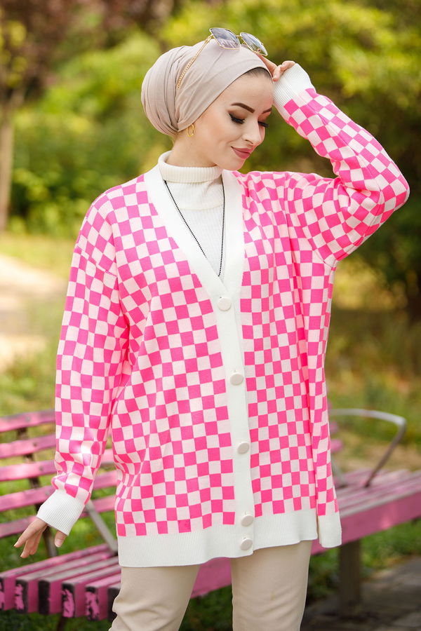Dugmelı Hırka PEMBE - 20698 Pembe - 20698 PEMBE