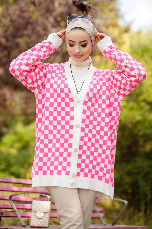 Dugmelı Hırka PEMBE - 20698 Pembe - 20698 PEMBE
