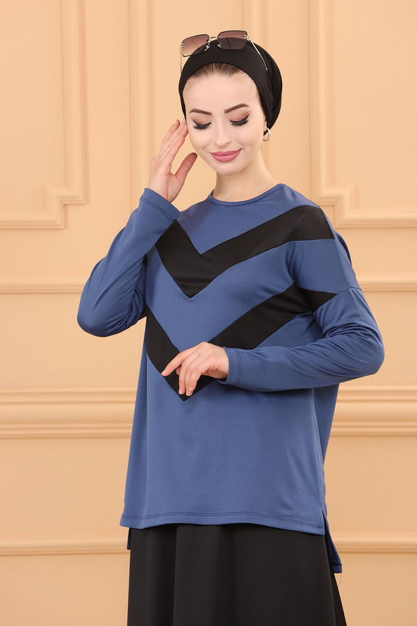 Bluz Etek INDIGO - 3766 Mavi - 3766 MAVİ