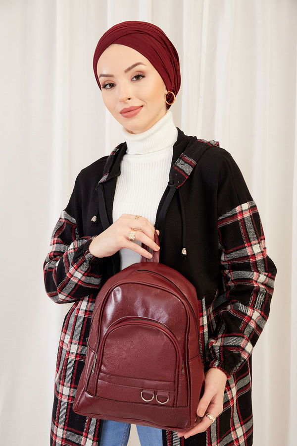 Kadın Bordo Sırt Cantası BORDO - 20739 - 20739 BORDO