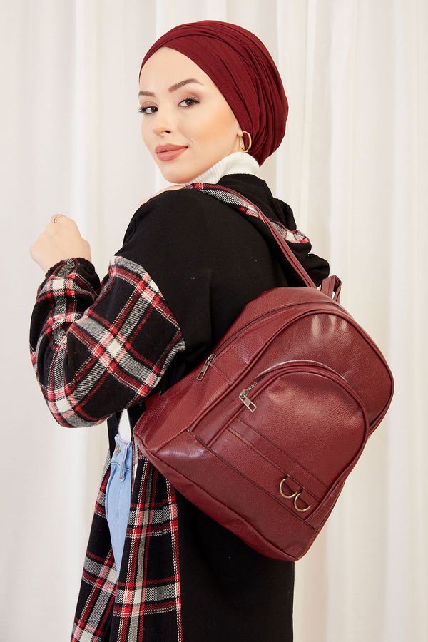 Kadın Bordo Sırt Cantası BORDO - 20739 - 20739 BORDO