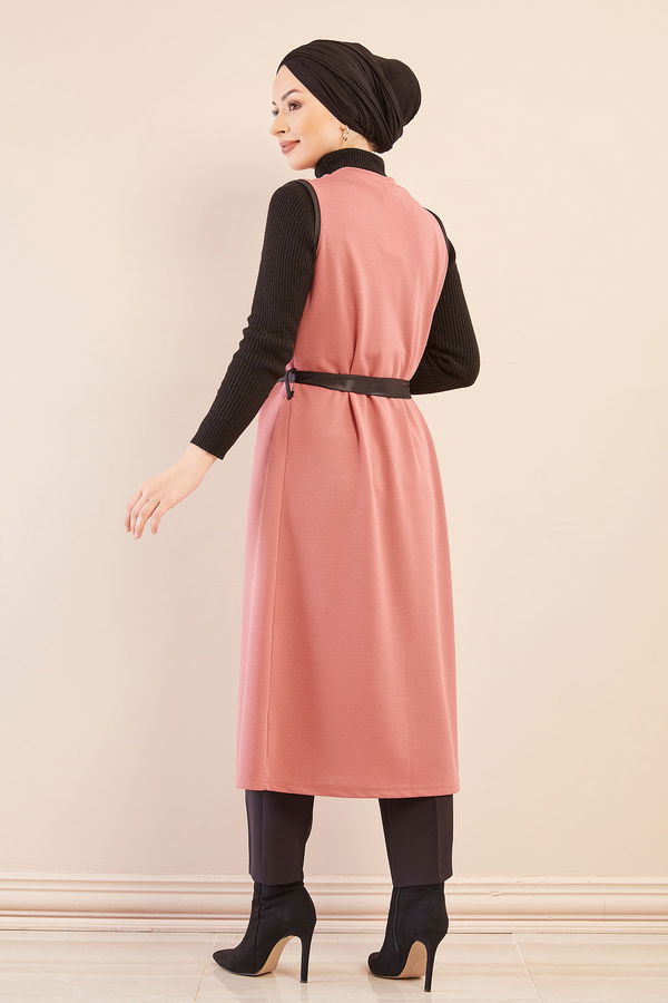 Kusaklı Yelek GUL - 3817 Pembe - 3817 PEMBE