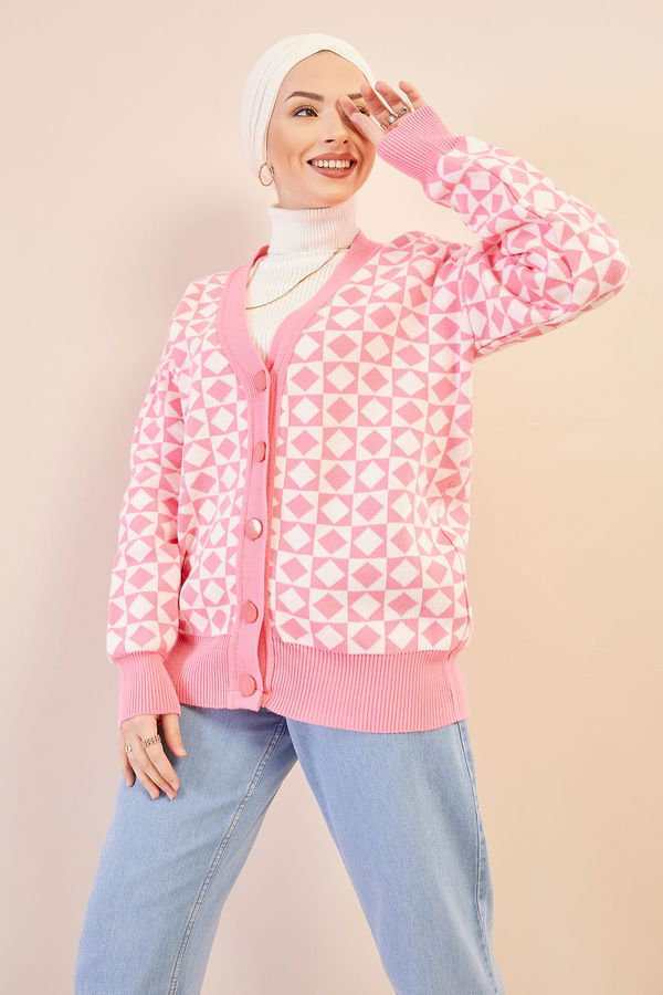 Dugmelı Hırka PEMBE - 20753 Pembe - 20753
