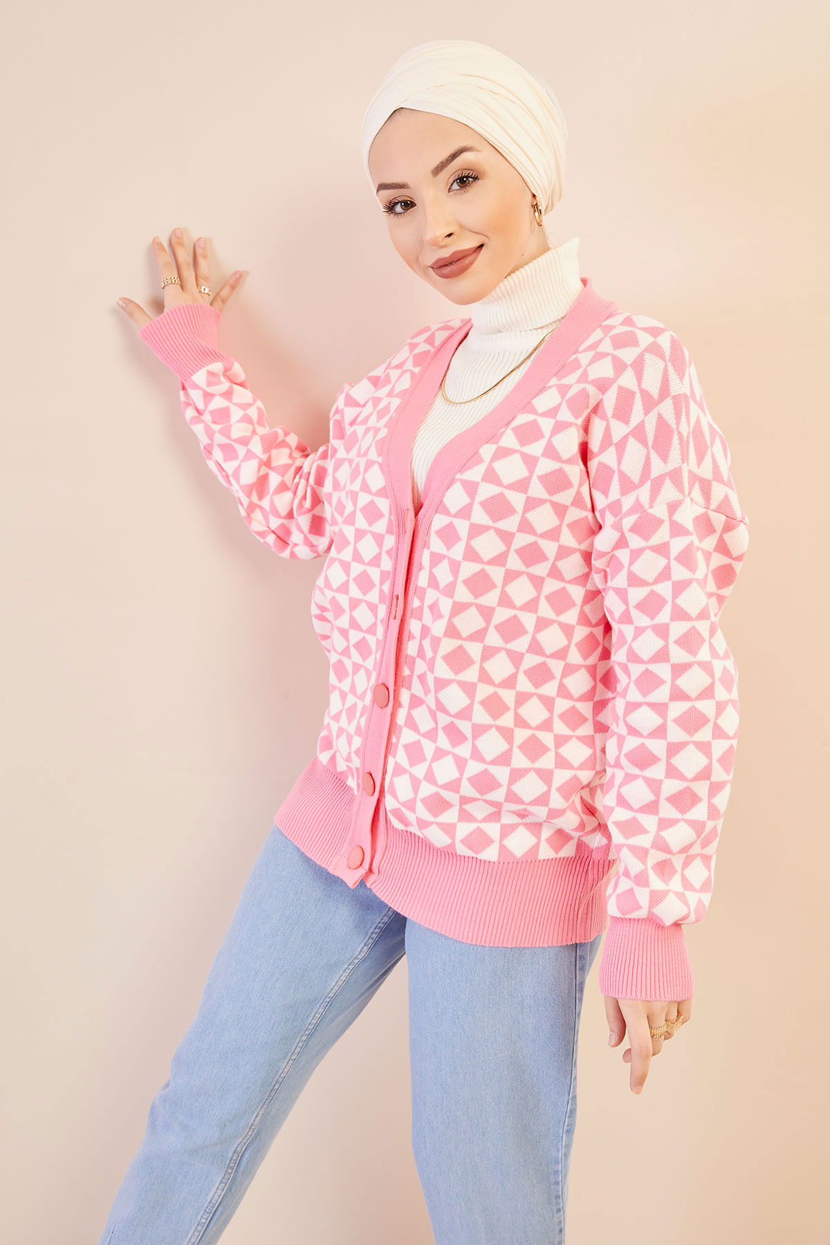 Dugmelı Hırka PEMBE - 20753 Pembe - 20753
