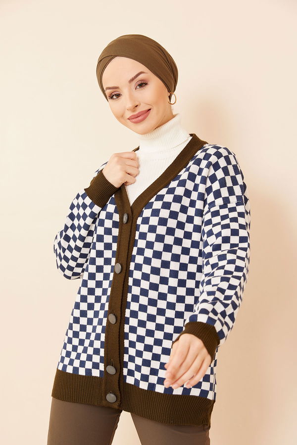 Dugmeli Hırka LACIVERT HAKI - 20752 Lacivert - 20752 LACİVERT