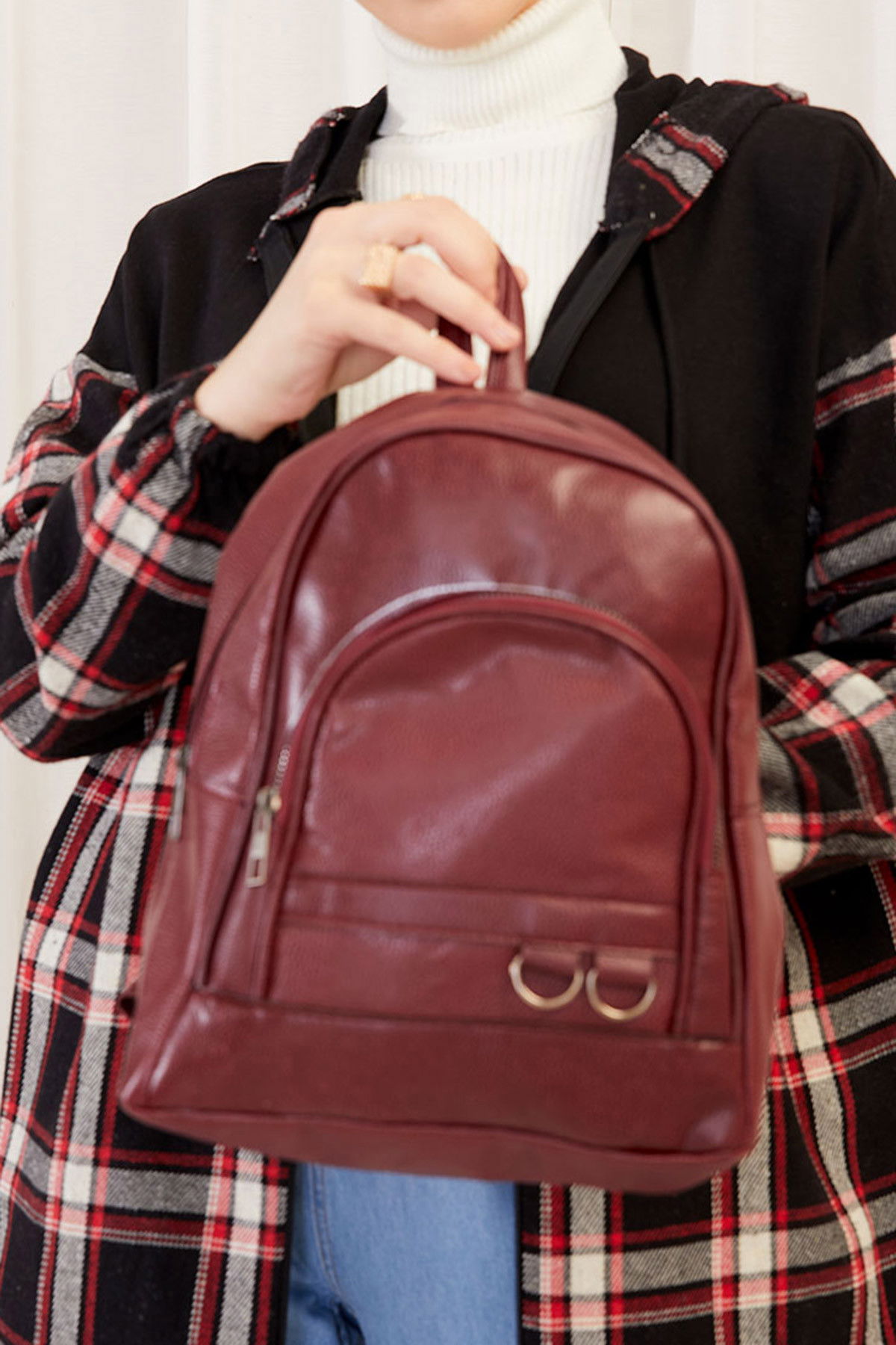 Kadın Bordo Sırt Cantası BORDO - 20739 - 20739 BORDO