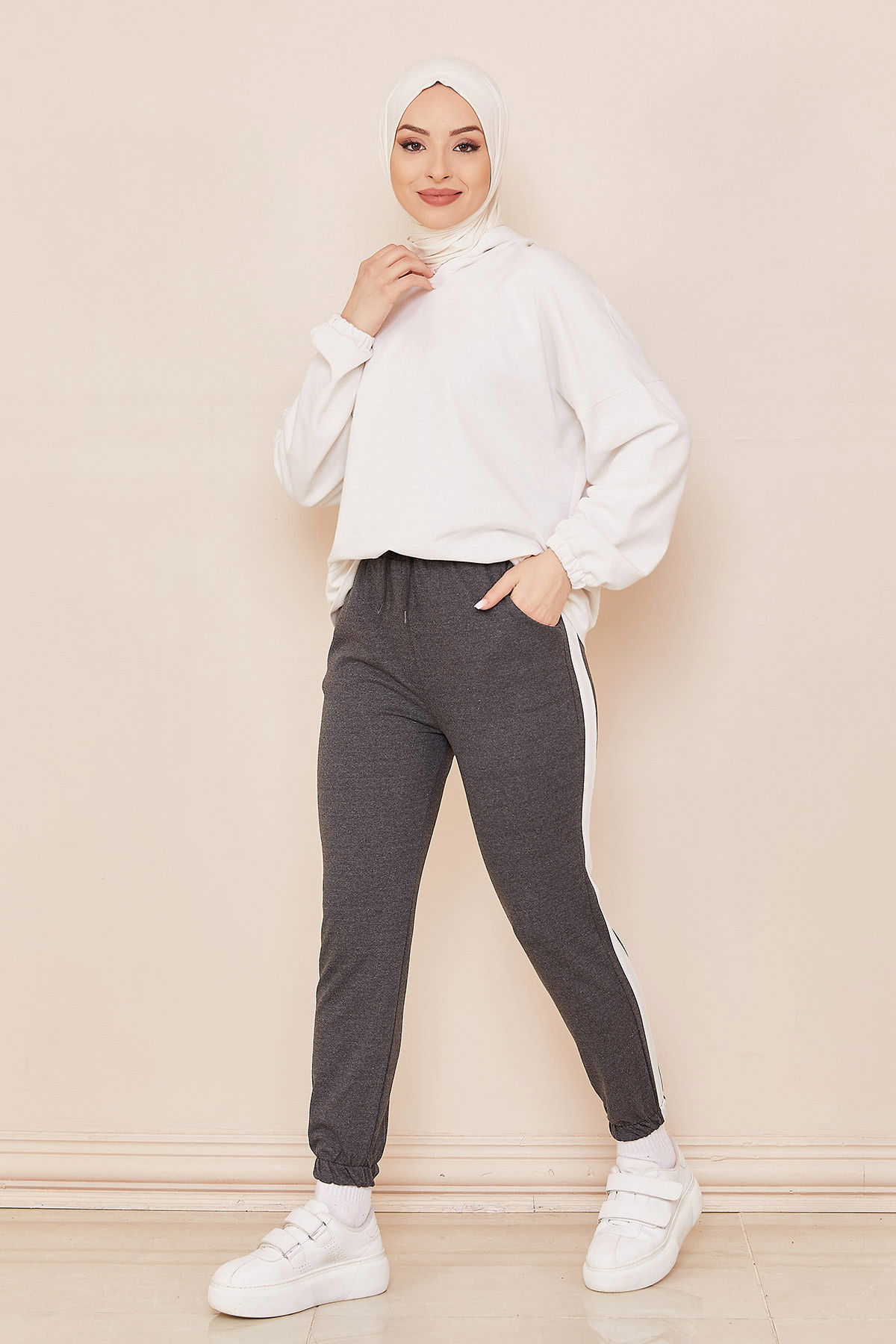 PACA LASTIKLI PANT. Antrasit - 4225